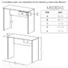 Escritorio con cajon en madera Denis medidas