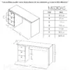 Escritorio con cajones en madera Carson medidas