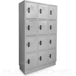 Locker Metalico 12 Casilleros Gris