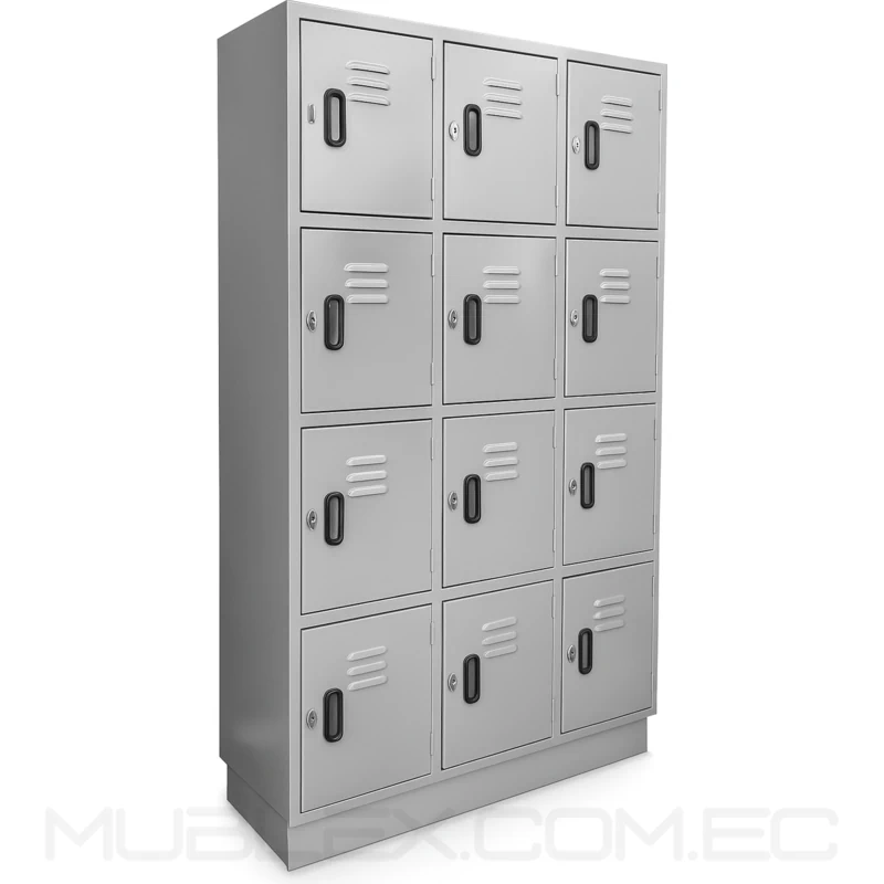 Locker metálico 12 casilleros gris 1 Locker Metalico 12 Casilleros Gris