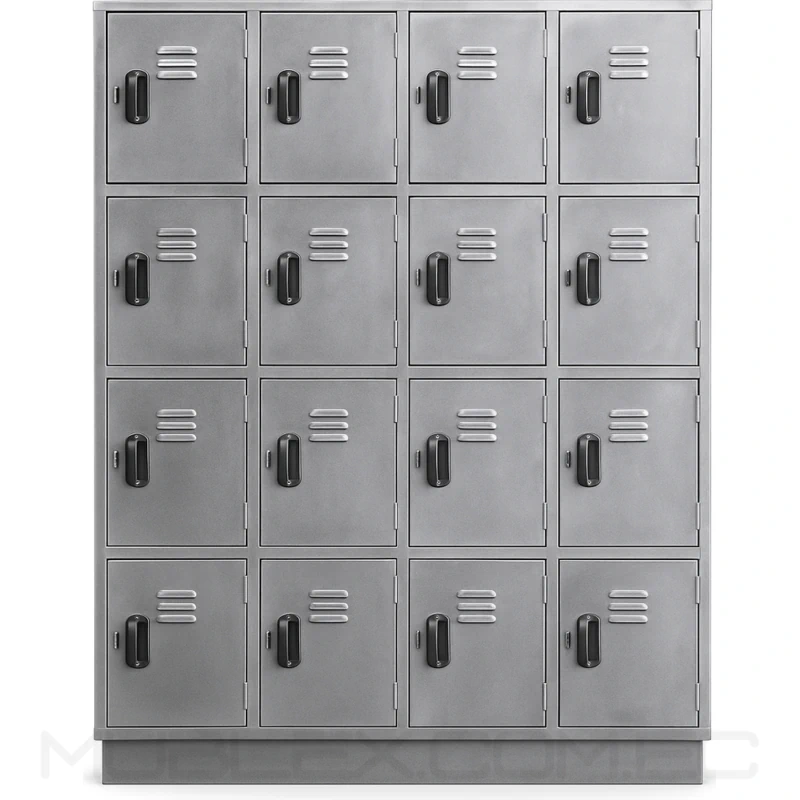 Locker metálico 16 casilleros gris 1 Locker Metalico 16 Casilleros