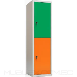 Locker Metalico 2 Casilleros Bicolor