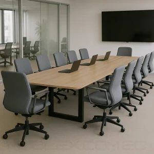 Mesa De Reuniones Para 10 O 12 Personas De Madera Quattro