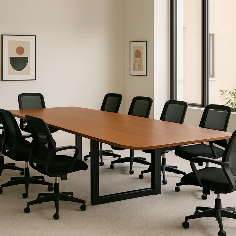 Mesa de reunión para 10 personas en madera Quattro 1 Mesa De Reuniones Para 10 Personas De Madera Quattro