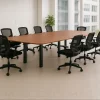 Mesa De Reuniones Para 10 Personas Klass De Madera Extendida