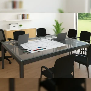 Mesa De Vidrio Forze Para 6 Personas
