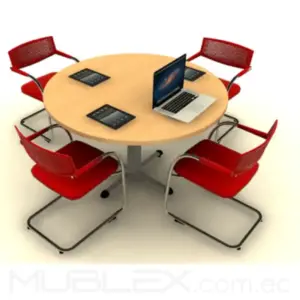 Mesa de reunion 4 puestos redonda Estrella