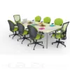 Mesa de reunion en madera para 8 personas Klass 6