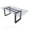Mesa de reunion para 6 personas en vidrio Quattro