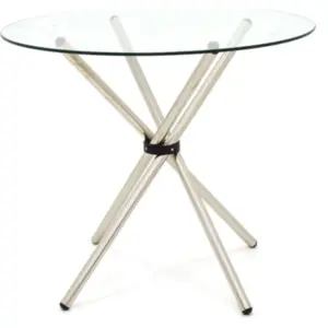 Mesa redonda en vidrio Nodos