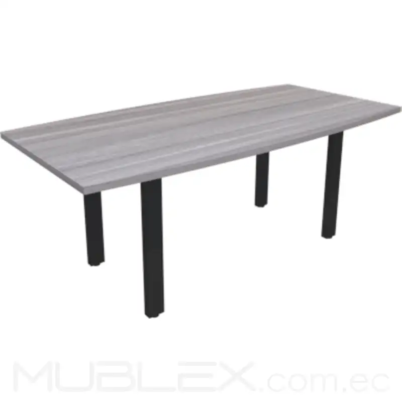 Mesa de reunión para 6 personas en madera Klass extendido 2 Mesa reunion madera para 6 personas Klass 180x90 modelo B Humo