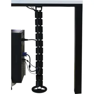 Organizador de cables para mesa o escritorio tipo vertebra pasacable 2