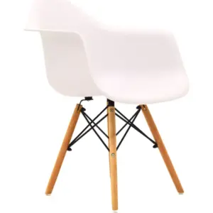 Silla Eames con brazos blanca