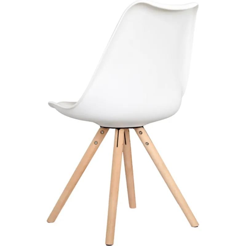Silla diseño Ema II blanca tapizada 31 Silla Ema II tapizada 2