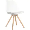 Silla diseño Ema II blanca tapizada 7 Silla Ema II tapizada 4