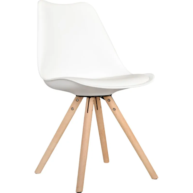Silla diseño Ema II blanca tapizada 28 Silla Ema II tapizada 4