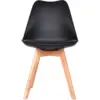 Silla diseño Ema negra tapizada 9 Silla Ema tapizada negra 2
