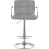 Taburete bar Nille gris con brazos 8 Taburete Nill Gris Cuerina 12