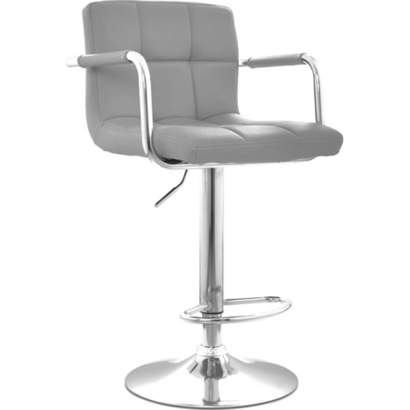 Taburete bar Nille gris con brazos 18 Taburete Nill Gris Cuerina 13