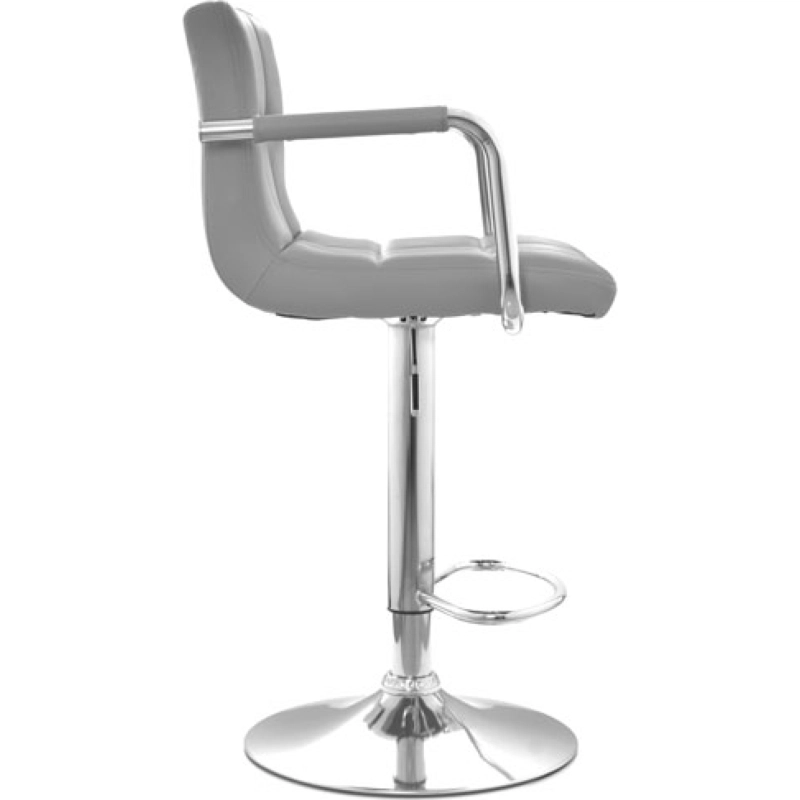 Taburete bar Nille gris con brazos 19 Taburete Nill Gris Cuerina 14