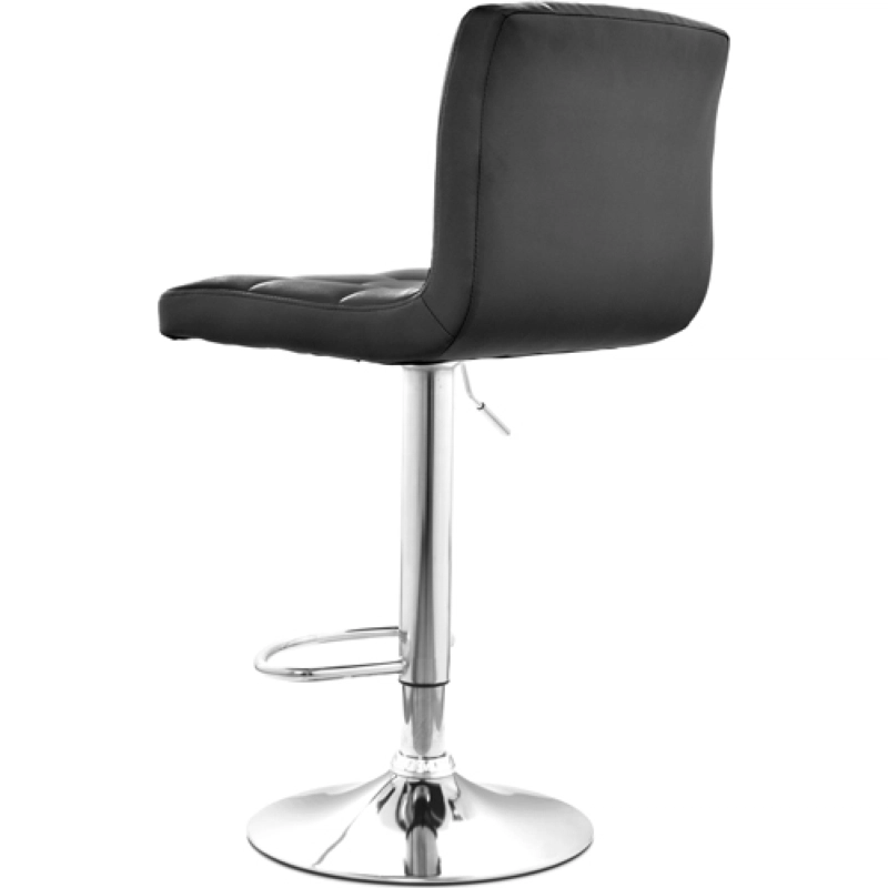 Taburete bar Nille negro sin brazos 13 Taburete Nill Negro Cuerina 12