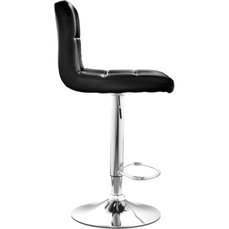 Taburete bar Nille negro sin brazos 12 Taburete Nill Negro Cuerina 14