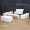 Sillones puff blanco eventos