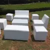 Sillones puff blanco eventos exterior 2