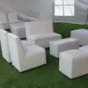 Sillones puff blanco eventos exterior 5